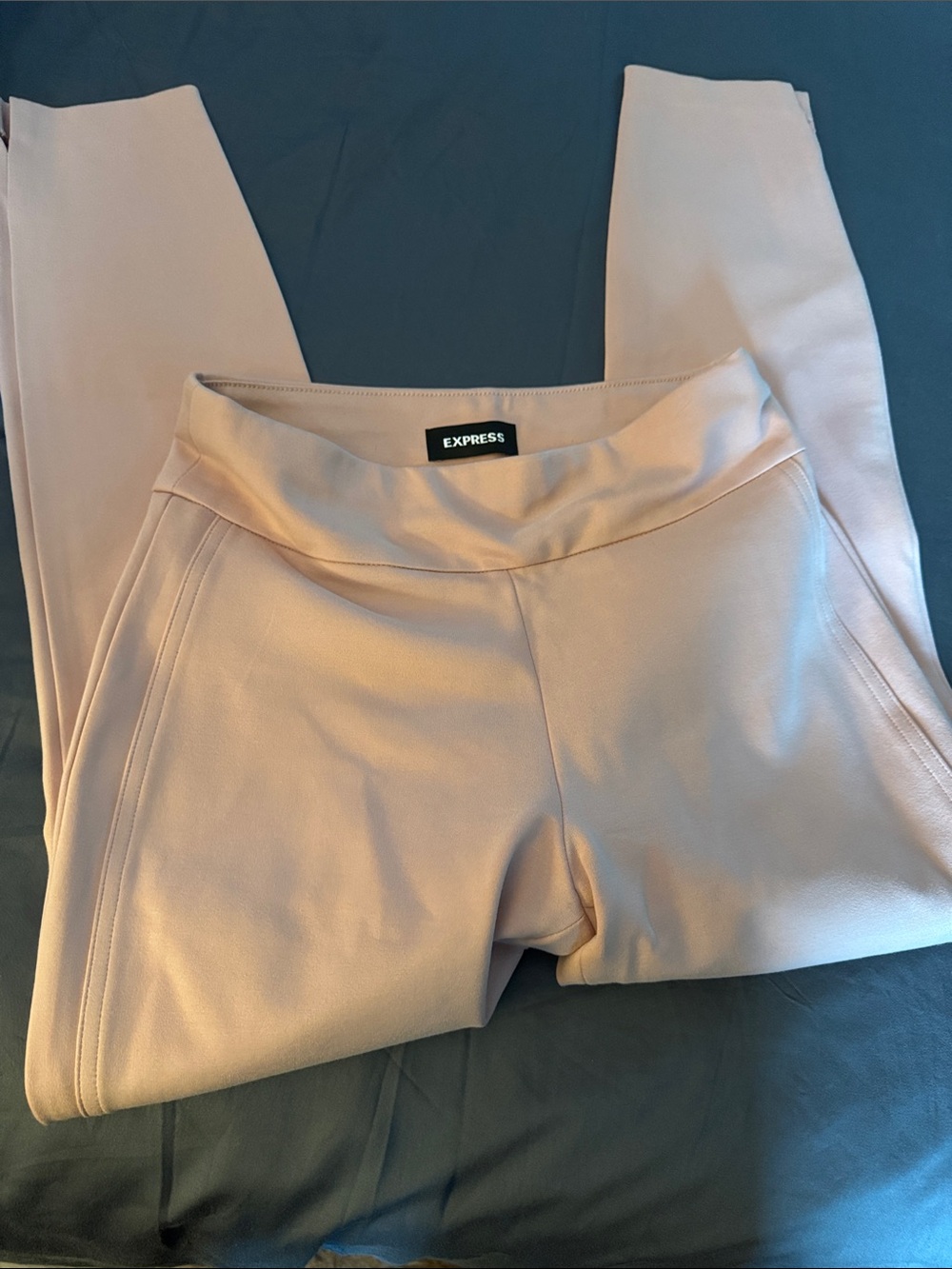 Express Light Blush Pink High-Waist skinny pants. Size small.